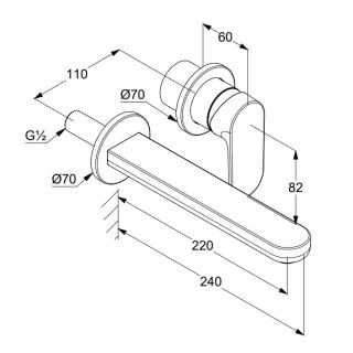 Смеситель для раковины Kludi Louva 242450575 хром
